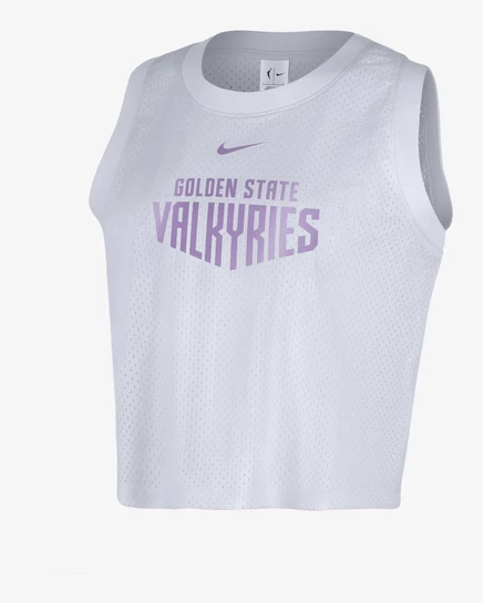 Женская майка Nike Valkyries сетчатая, белая/светло-лиловая