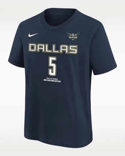 Унисекс футболка Nike Paige Bueckers Dallas Wings Explorer Edition, темно‑синяя