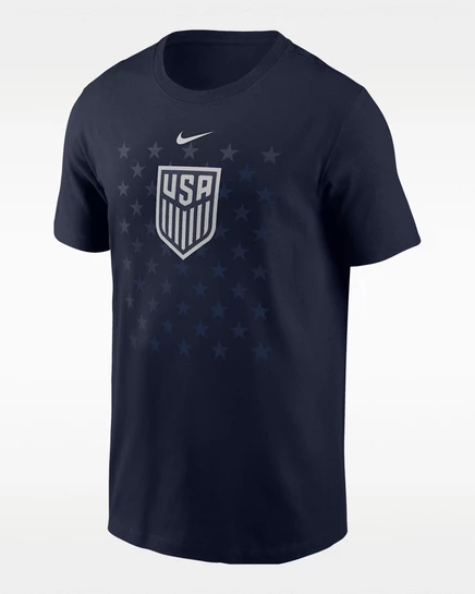 Мужская футболка Nike USA для футбола, темно-синяя