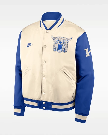 Мужская куртка-бомбер Nike Kentucky Legacy, натуральный/синий