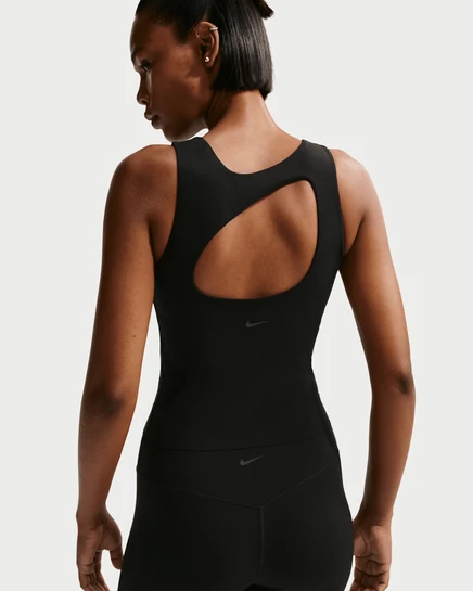 Женская майка Nike Zenvy Dri-FIT, черная/светло-серая