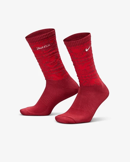 Унисекс носки Nike Everyday Plus Lunar, красно-серебристые