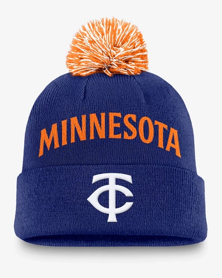 Мужская шапка с помпоном Nike Minnesota Twins Peak, синяя