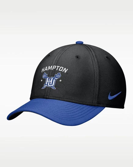 Кепка Nike Rise College Hampton University Dri-FIT, черная