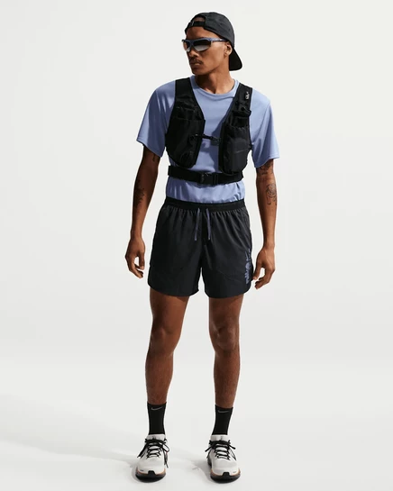 Мужские шорты Nike Stride Dri-FIT 5″ с поддерживающей трусой, черные/сине-голубые