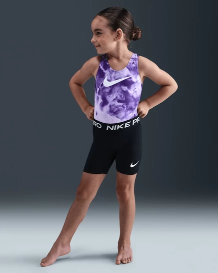 Детский гимнастический купальник Nike Petal Clouds, фиолетовый