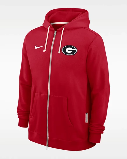Мужское худи Nike Georgia Dri-FIT на молнии, красное