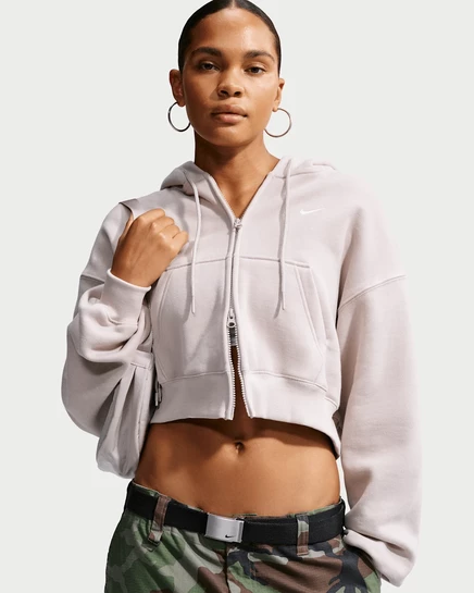 Женское худи Nike Studio Fleece, кремовый/кремовый