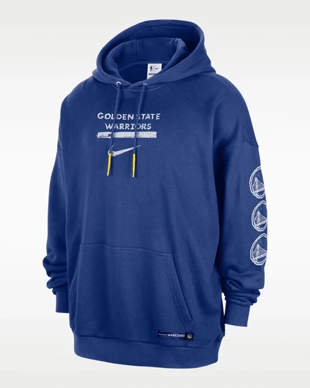 Мужская толстовка Jordan Golden State Warriors Courtside, синяя/желтая