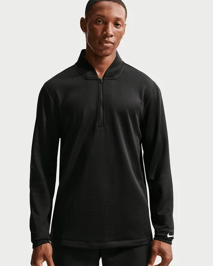 Мужской гольф-топ Nike Velocity Therma-FIT, черная/белая