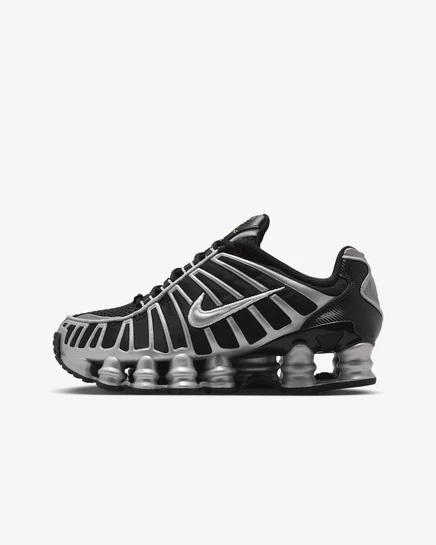 Унисекс кроссовки Nike Shox TL, черный/лайм/голубой/серебро