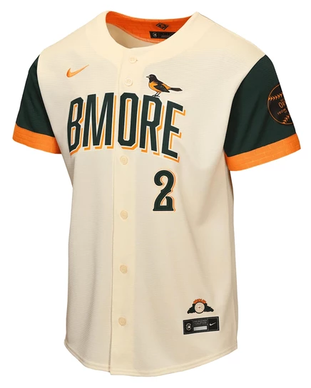 Мальчиковая майка Nike Orioles City Connect, кремовая