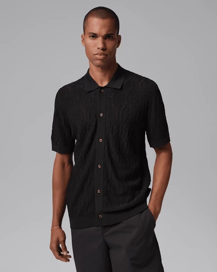 Мужская рубашка Jordan Sport Button-Down для гольфа, черная
