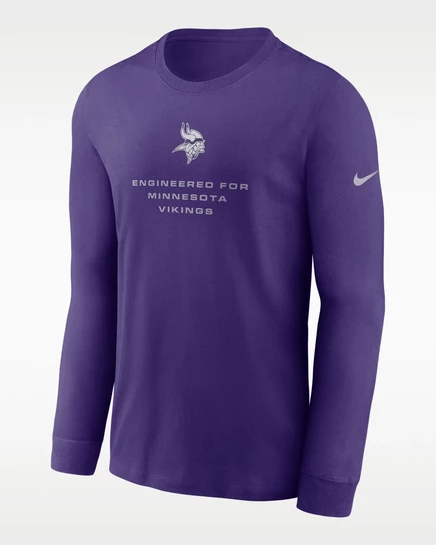 Мужской лонгслив Nike Minnesota Vikings Dri-FIT, фиолетовый