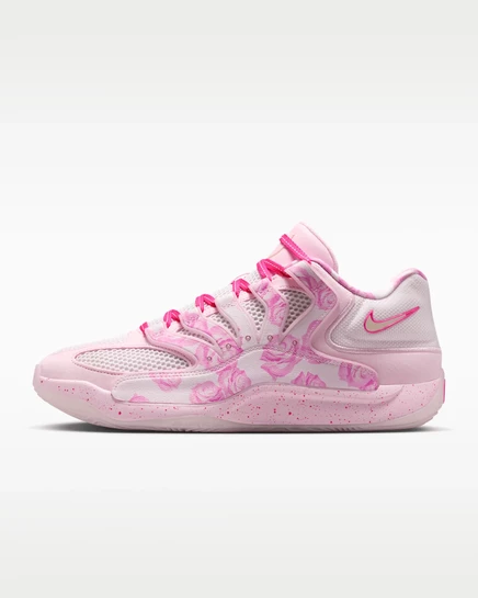 Унисекс кроссовки Nike KD18 «Warning Label», розовые