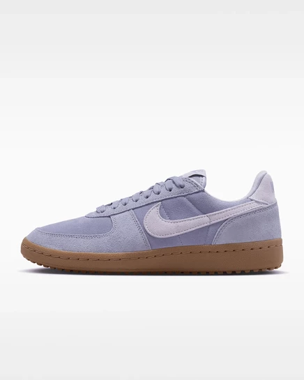 Женские кроссовки Nike Field General фиолетово-индиговые с коричневой каучуковой подошвой
