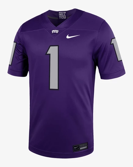 Мужская игровая футболка Nike TCU College Football, орхидея