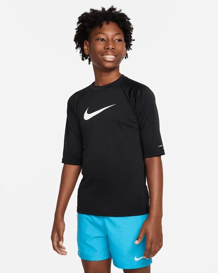 Мальчиковый топ для плавания Nike Hydroguard Dri-FIT UV, черный