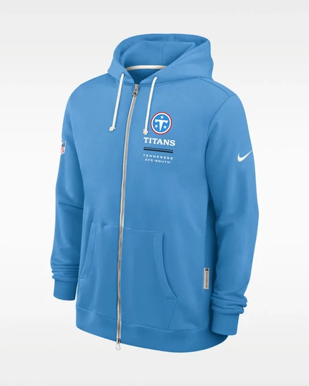 Мужское худи Nike Tennessee Titans Sideline, синее