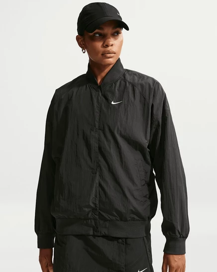Женская куртка Nike Sportswear Varsity оверсайз, черная