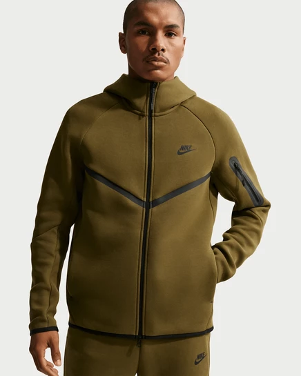 Мужская куртка Nike Tech Windrunner, оливковая/черная