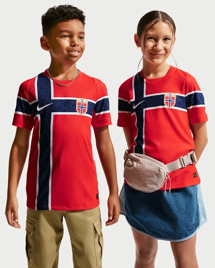 Детская футболка Nike Norway 2026 Aero‑FIT, красно‑белая