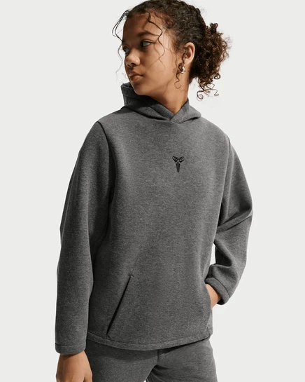 Толстовка‑худи для детей Nike Kobe Dri‑FIT, черный меланж/черный