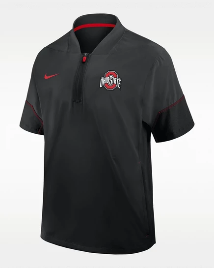 Мужская куртка Nike Ohio State Sideline Coach 1/2-zip, черная