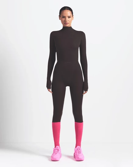 Женские леггинсы NikeSKIMS V-панель, коричневые