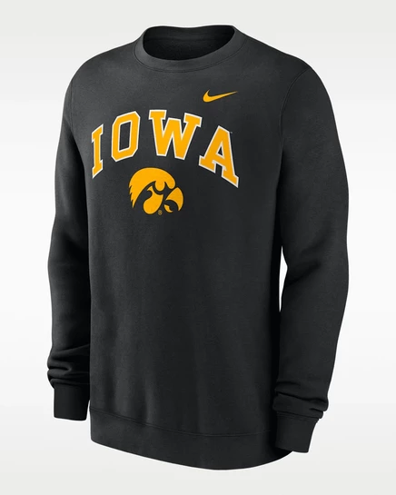 Мужской свитшот Nike College Iowa Arch, черный