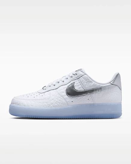 Мужские кроссовки Nike Air Force 1 '07, белый/голубой/платиновый/хром