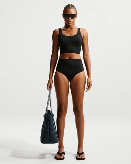 Женские плавки Nike Swim Effortless Essential высокие, черные