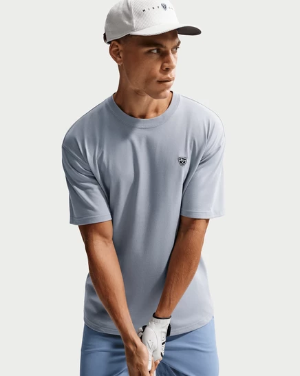 Мужская футболка для гольфа Nike Dri-FIT Loose, серая