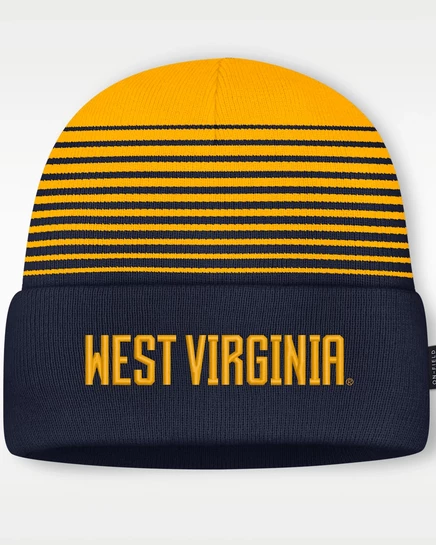 Шапка-бини Nike West Virginia, тёмно-синяя/золотая