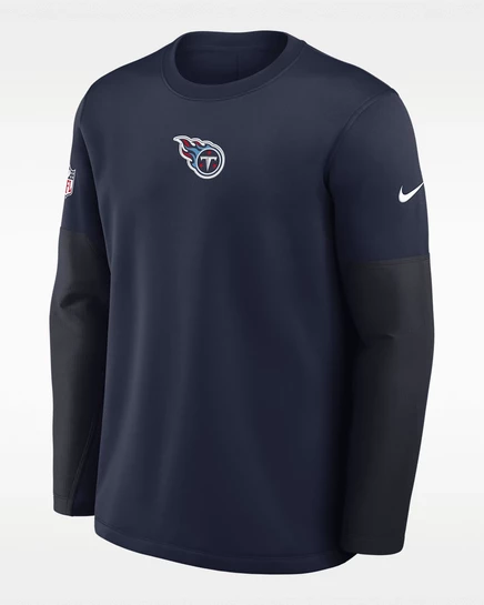 Мужской лонгслив Nike Tennessee Titans Therma-FIT, темно-синий