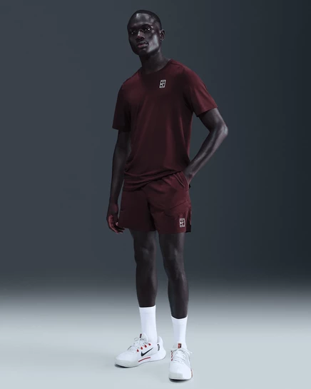 Мужские теннисные шорты Nike Court Advantage Dri-FIT 6″, бордово-белые