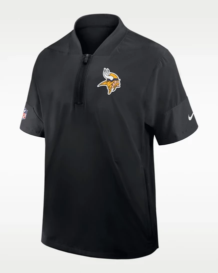 Мужская куртка Nike Sideline Coach 1/2-zip Minnesota Vikings, черная