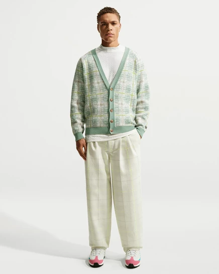 Мужские брюки для гольфа Nike Tartan свободного кроя, бежево-черные