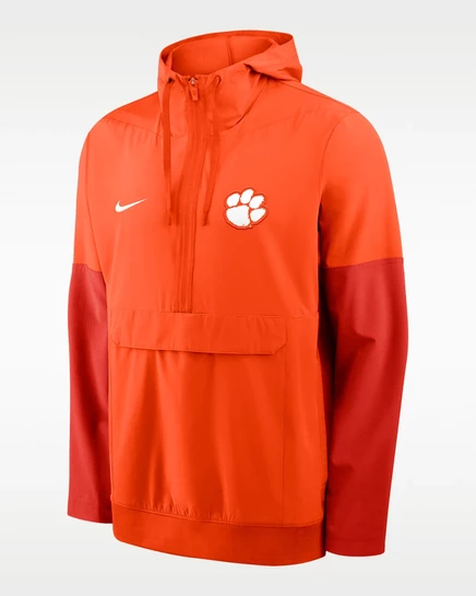 Мужской анорак Nike Clemson с капюшоном, оранжевый