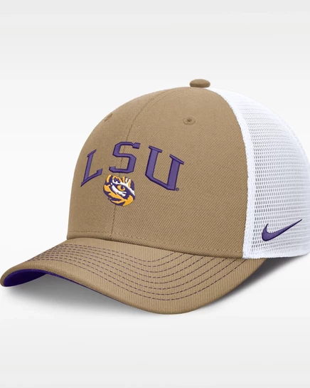 Кепка Nike LSU Primetime Arched, бежевая/фиолетовая
