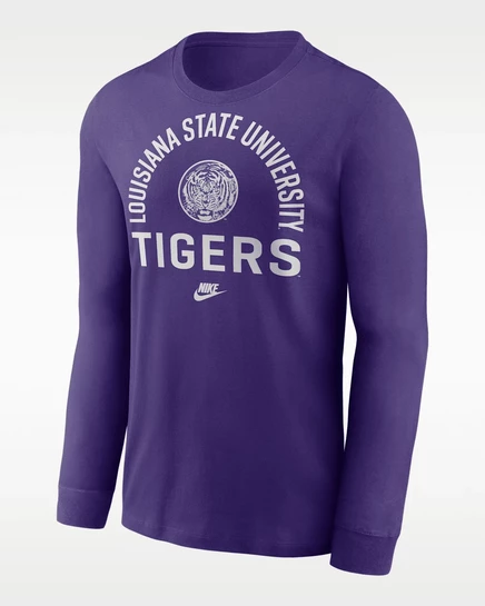 Мужской лонгслив Nike LSU Legacy, фиолетовый