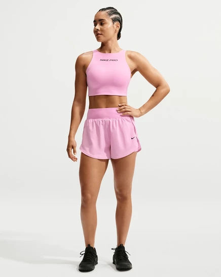 Женские шорты Nike Pro Sculpt Dri-FIT 2-в-1, розовые/черные