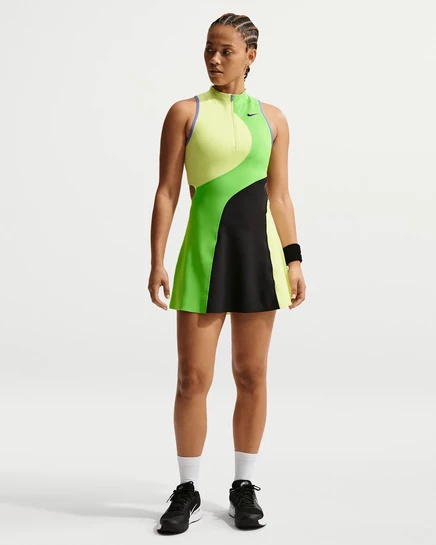 Женское теннисное платье Nike NikeCourt Slam Dri-FIT, светло-лимонное