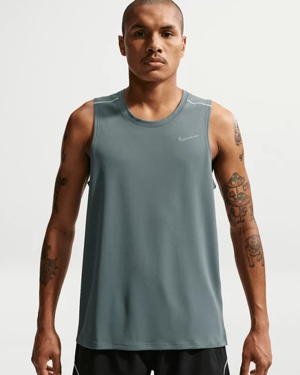 Мужская беговая майка Nike Miler с Dri-FIT, дымчато-серая
