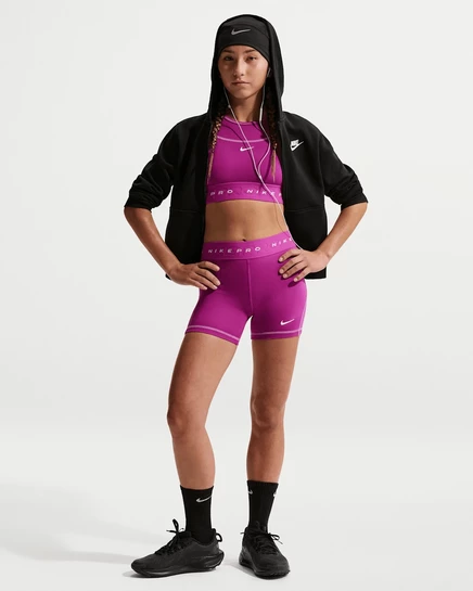 Детские велосипедки Nike Pro Dri-FIT 3″, ярко-розовые/светло-розовые/белые
