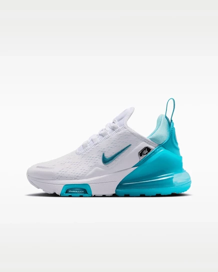 Детские кроссовки Nike Air Max 270 Premium, белые/бирюзовые