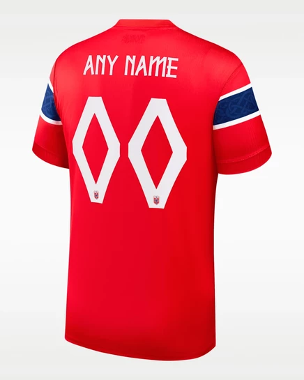 Мужская домашняя футболка Nike Norway 2026 Dri-FIT, красная