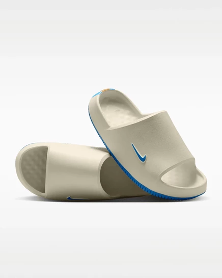 Мужские шлёпанцы Nike Calm Chargers, бежево-синие