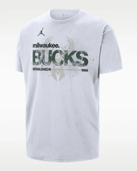 Мужская футболка Nike Milwaukee Bucks Jordan '85, белая