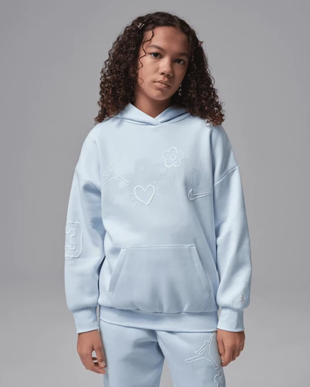 Детская толстовка Jordan Love is in the Air, голубая/белая